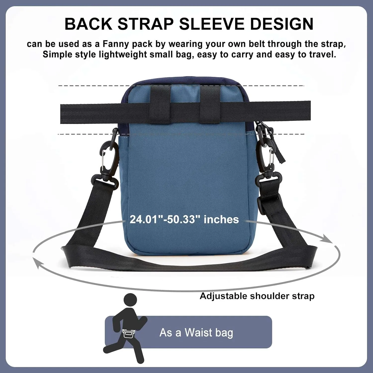 SEAFEW Mini Crossbody Bag Shoulder Bag for Men, Small Messenger Satchel Bag for Women