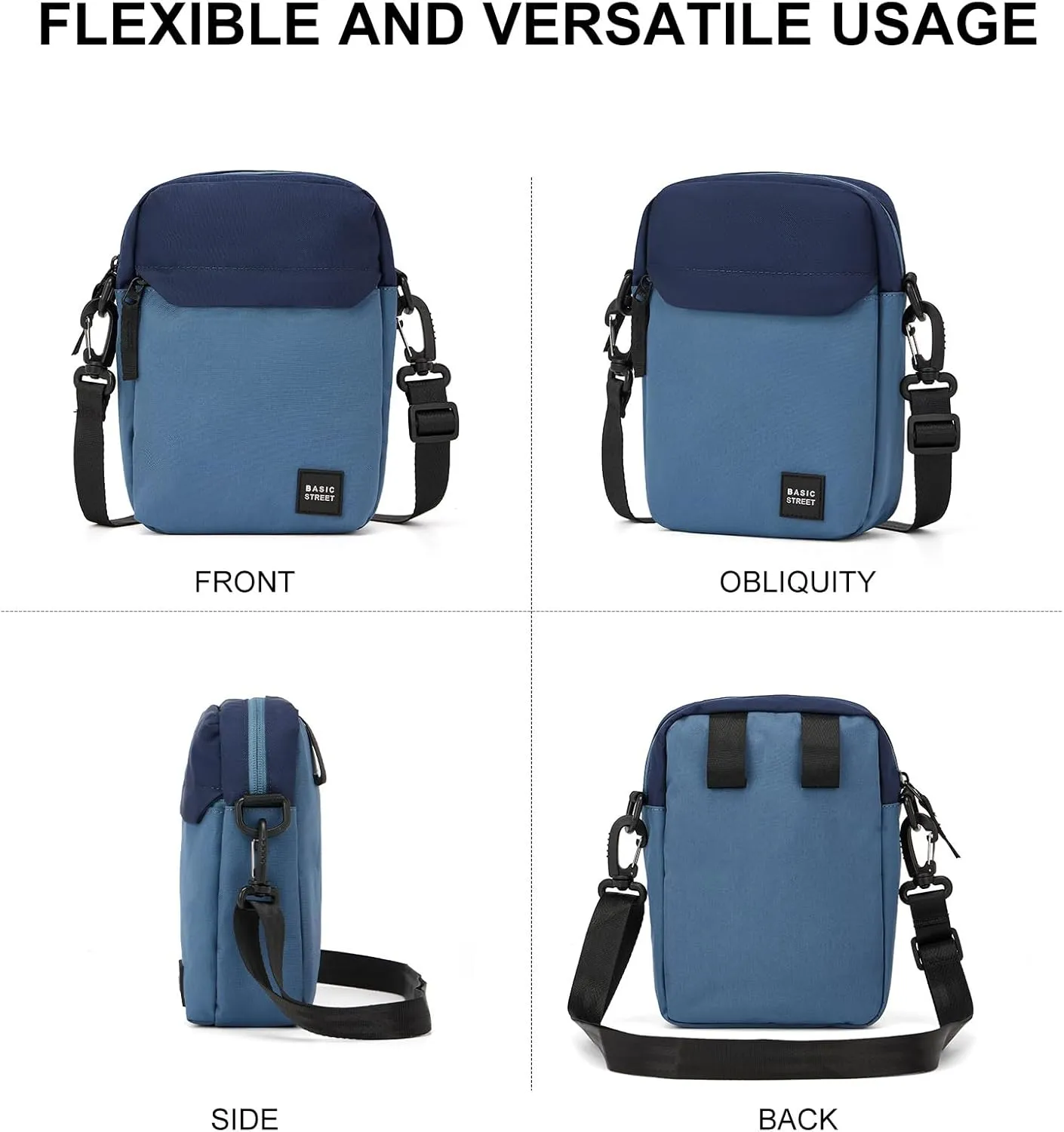SEAFEW Mini Crossbody Bag Shoulder Bag for Men, Small Messenger Satchel Bag for Women