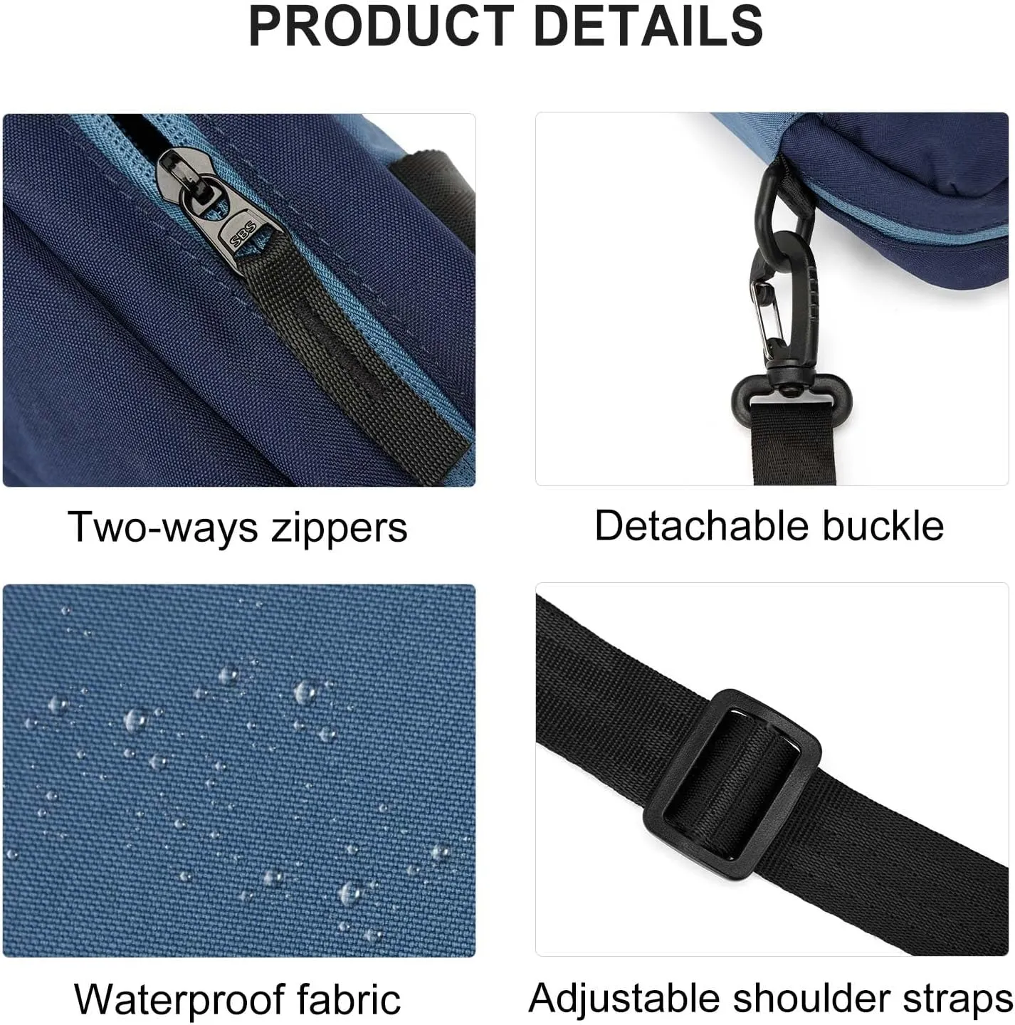 SEAFEW Mini Crossbody Bag Shoulder Bag for Men, Small Messenger Satchel Bag for Women