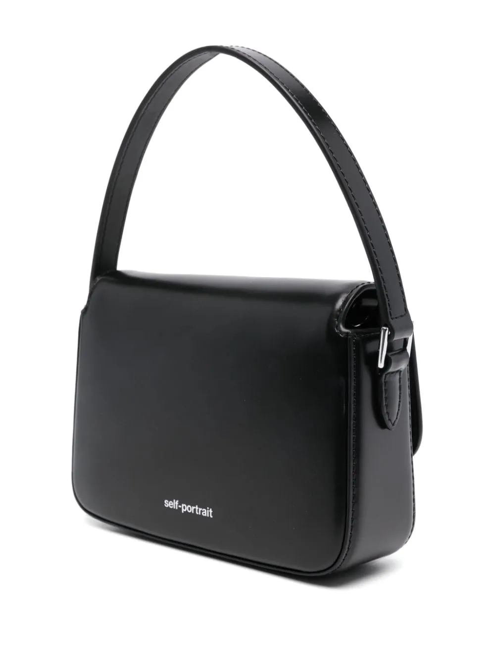 Self Portrait Baguette Micro Leather Shoulder Bag