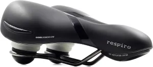 Selle Royal Respiro Relaxed, Unisex Bike Seat with Ventilation Channel for Extra Comfort, Black, One Size