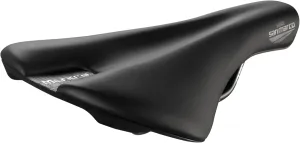 Selle San Marco Mantra Manganese Off-Road Bicycle Saddle, Gravel, Trail, Cross Country, Open Shell with Protective Cover, Flat Shape, Manganese Frame – Black, Size L2