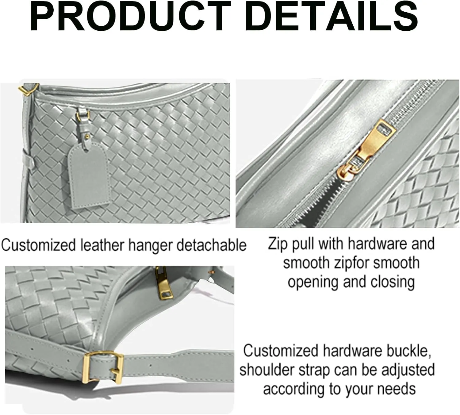 Shoulder Bag for Women Lightweight Tote Bags Vegan Leather Handbags Handmade with Wallet With Pocket Working Business Bags