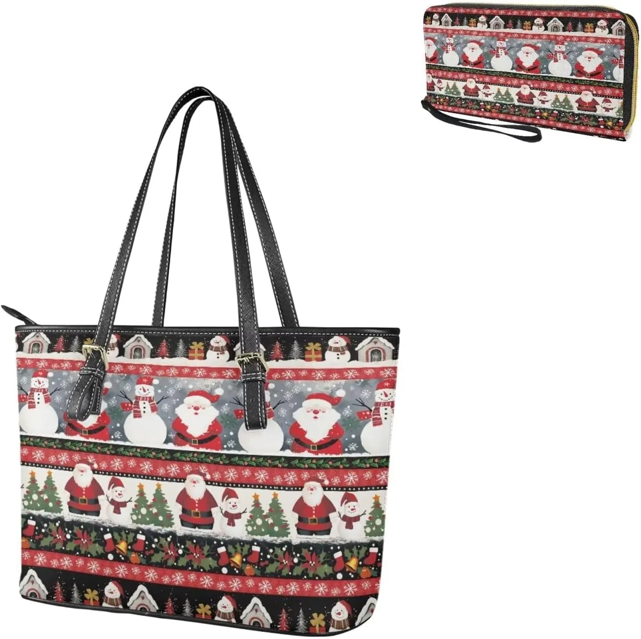 Shoulder Bag Set of 2 Christmas Purse for Women Small Wrist Strap Wallet