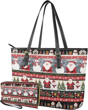 Shoulder Bag Set of 2 Christmas Purse for Women Small Wrist Strap Wallet