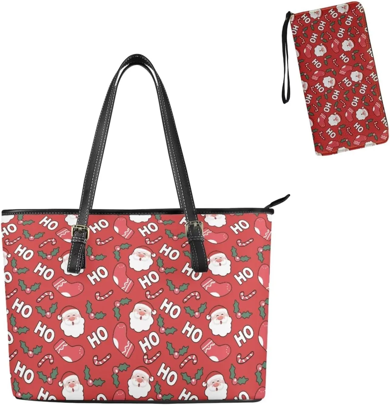 Shoulder Bag Set of 2 Christmas Purse for Women Small Wrist Strap Wallet