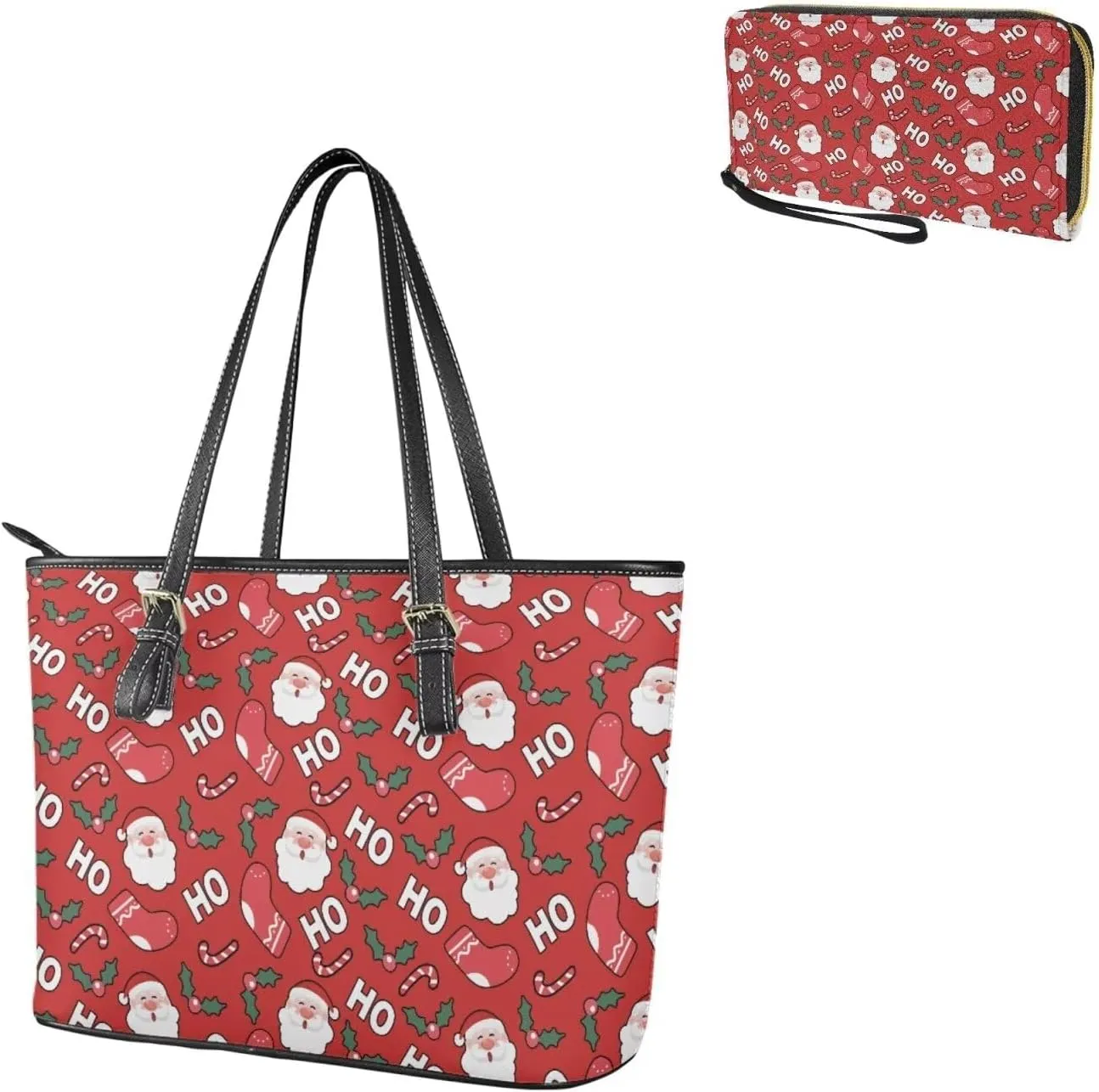 Shoulder Bag Set of 2 Christmas Purse for Women Small Wrist Strap Wallet