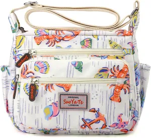 Shoulder Bags，Women Bag Large Capacity Crossbody Bag Flower Print Shoulder Bag Shopping Bag Handbag Trendy Messengers Bag for Everyday