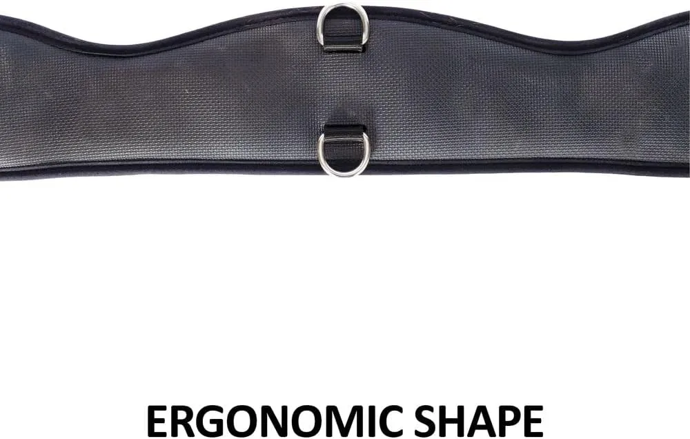 Shoulder Ease Neoprene Cinch | Optimizes Horse Movement | Eliminates Pinching | Non-Slip Neoprene | Stainless Steel Roller Buckles | Training D-Rings