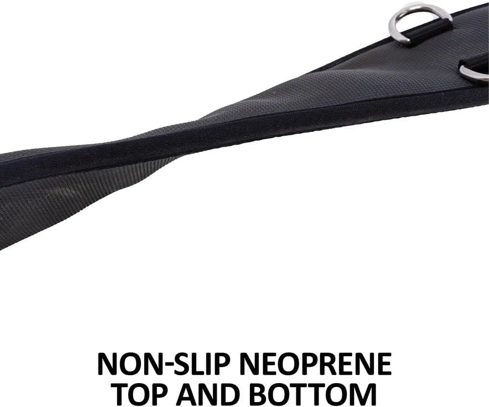 Shoulder Ease Neoprene Cinch | Optimizes Horse Movement | Eliminates Pinching | Non-Slip Neoprene | Stainless Steel Roller Buckles | Training D-Rings