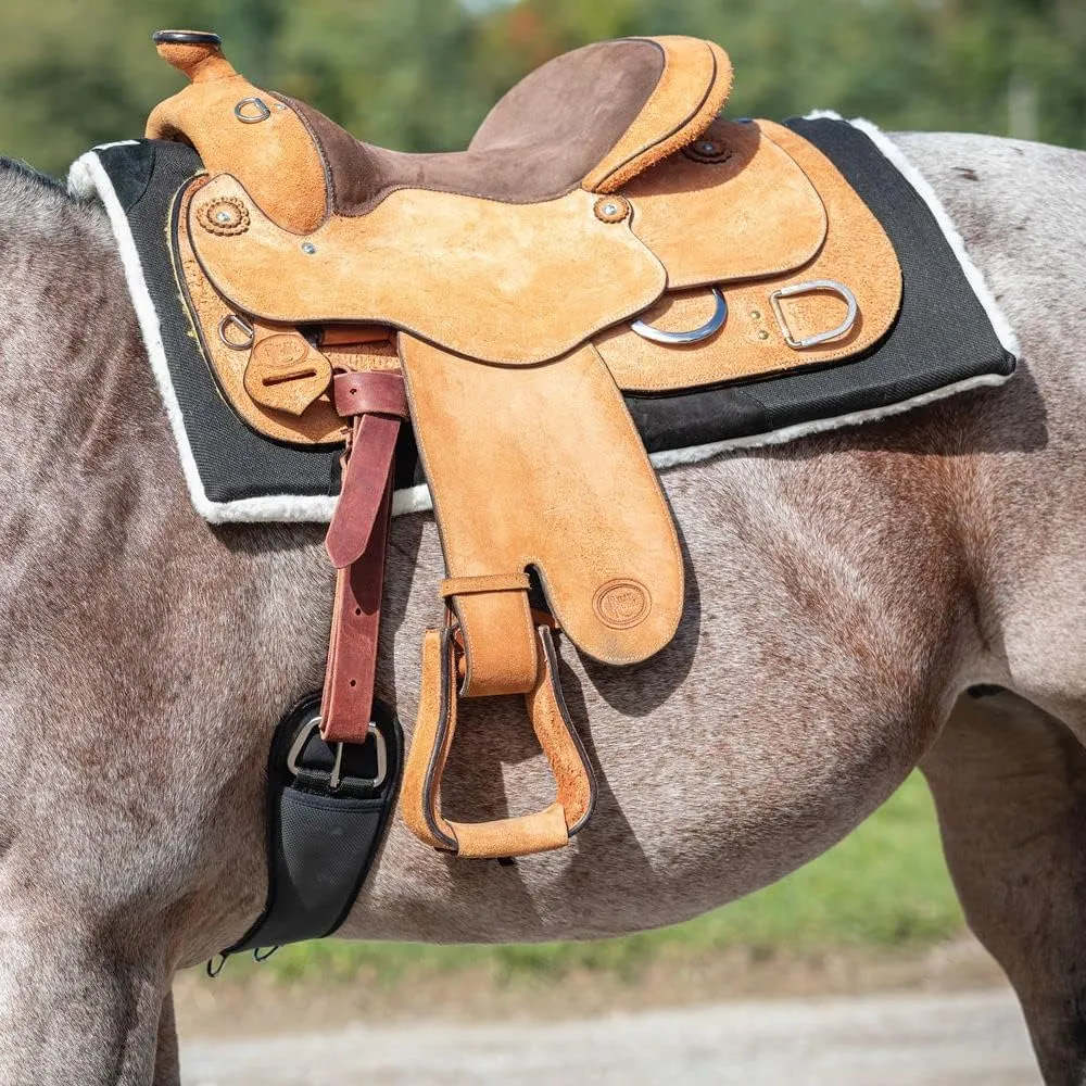 Shoulder Ease Neoprene Cinch | Optimizes Horse Movement | Eliminates Pinching | Non-Slip Neoprene | Stainless Steel Roller Buckles | Training D-Rings