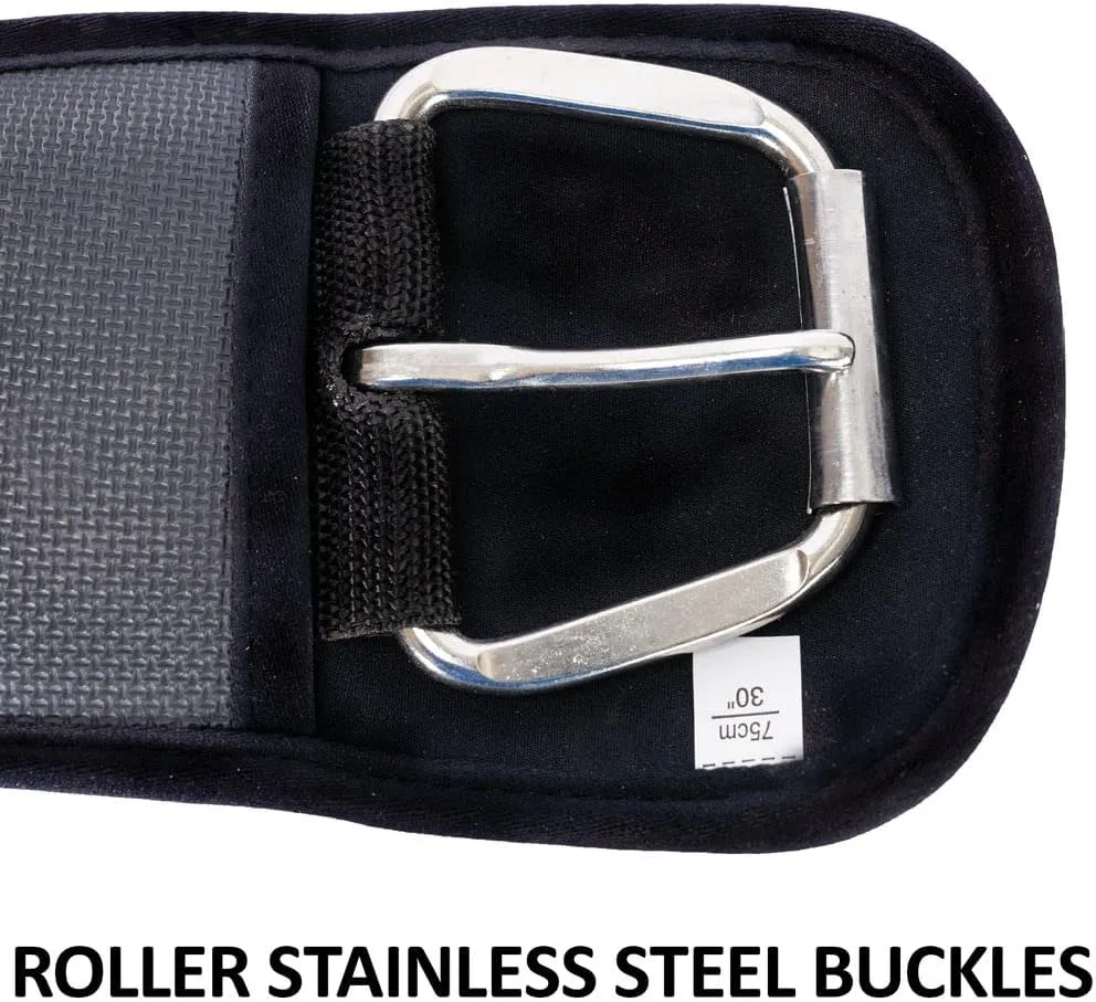 Shoulder Ease Neoprene Cinch | Optimizes Horse Movement | Eliminates Pinching | Non-Slip Neoprene | Stainless Steel Roller Buckles | Training D-Rings