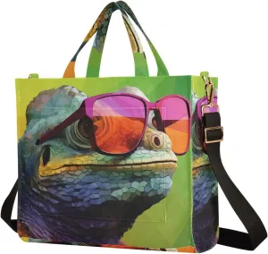 Shoulder Handbags for Women Colorful Reptile Print, Corduroy Tote Bag Large Capacity Small Size