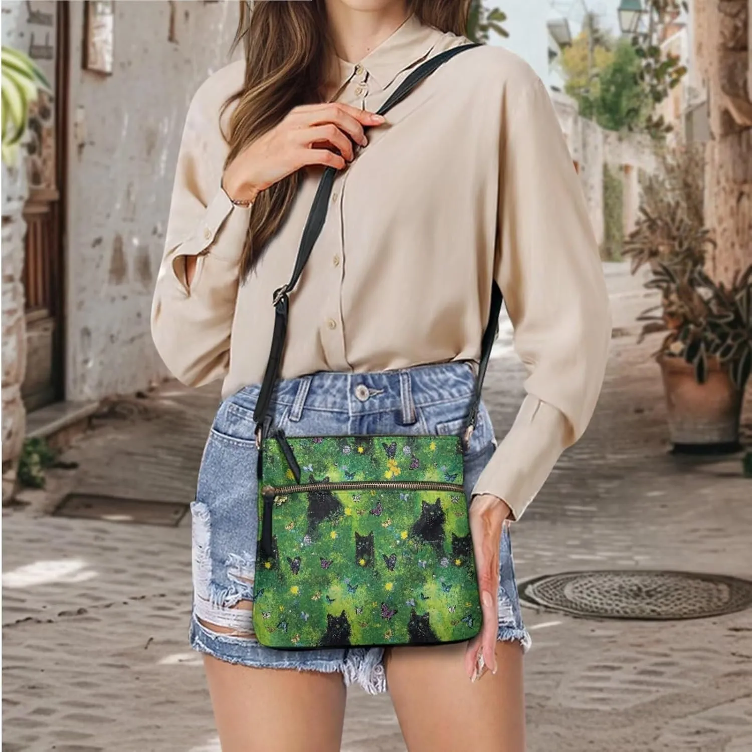 Shoulder Wallet 2Pcs, Leather Shoulder Bags with Belt Wallet Set of 2 Lightweight & Portable for Travel & Shopping