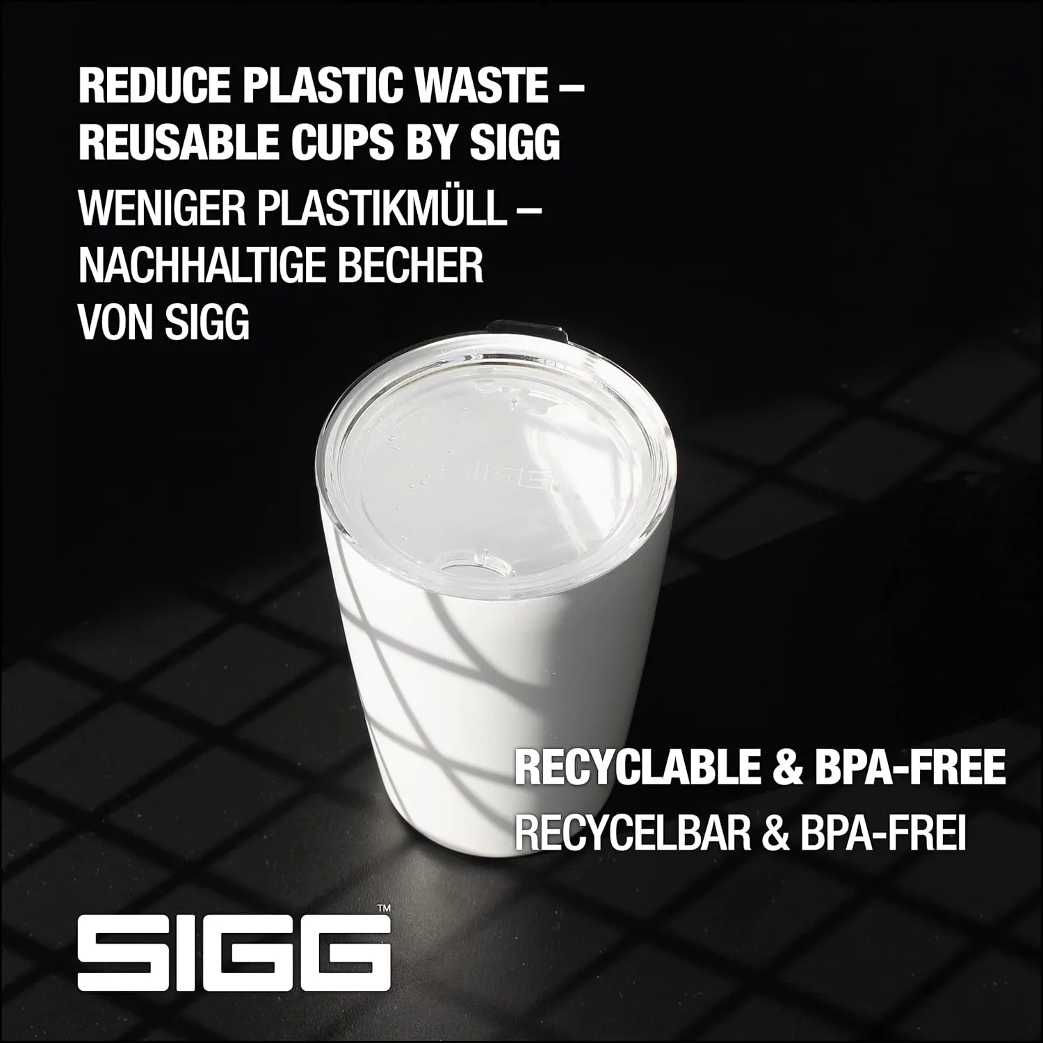 SIGG - Neso Pure Cream Travel Mug - With Tritan Lid - Dishwasher Safe - 18/8 Stainless Steel - 10/14 Oz