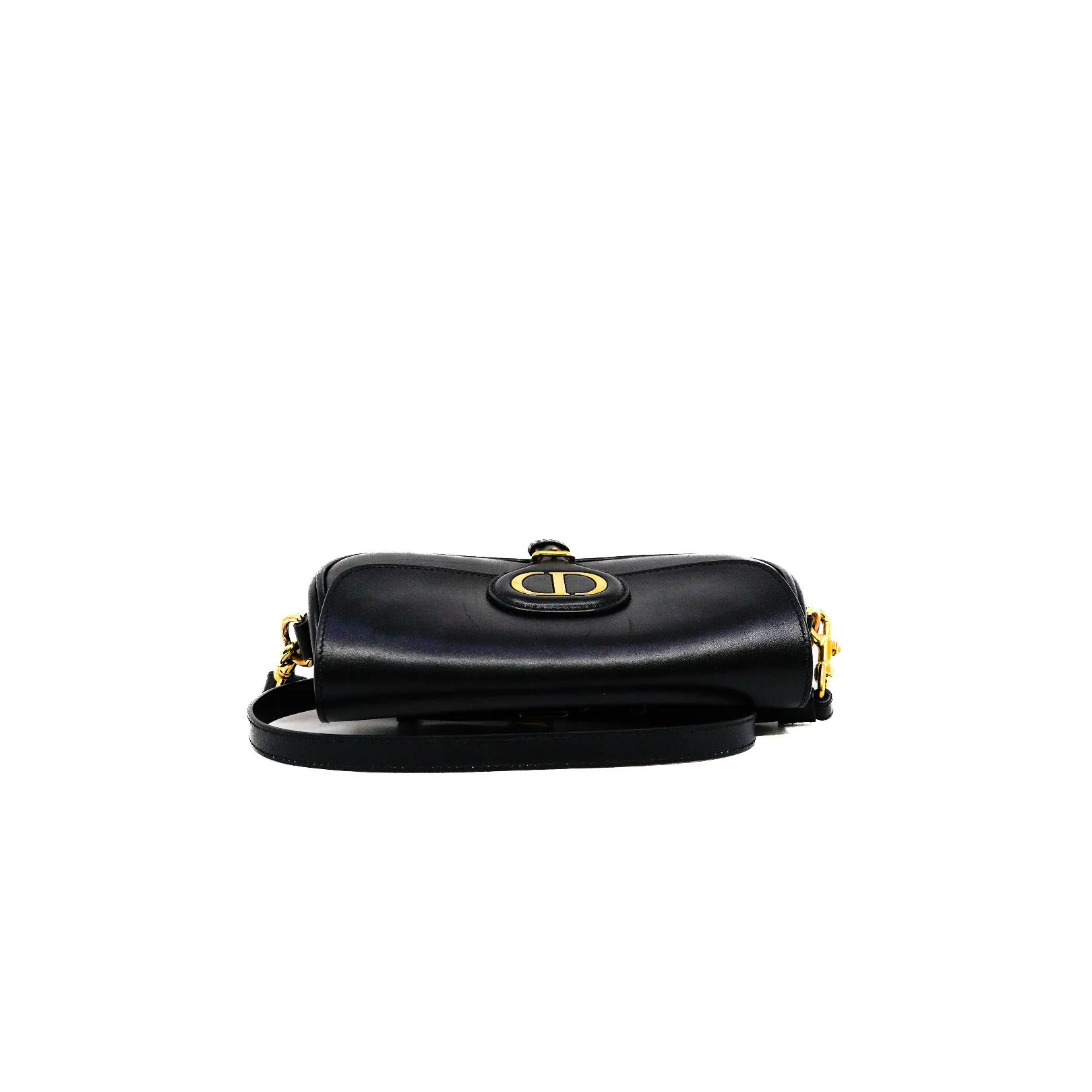 small bobby bag with strap in calfskin black ghw 2021