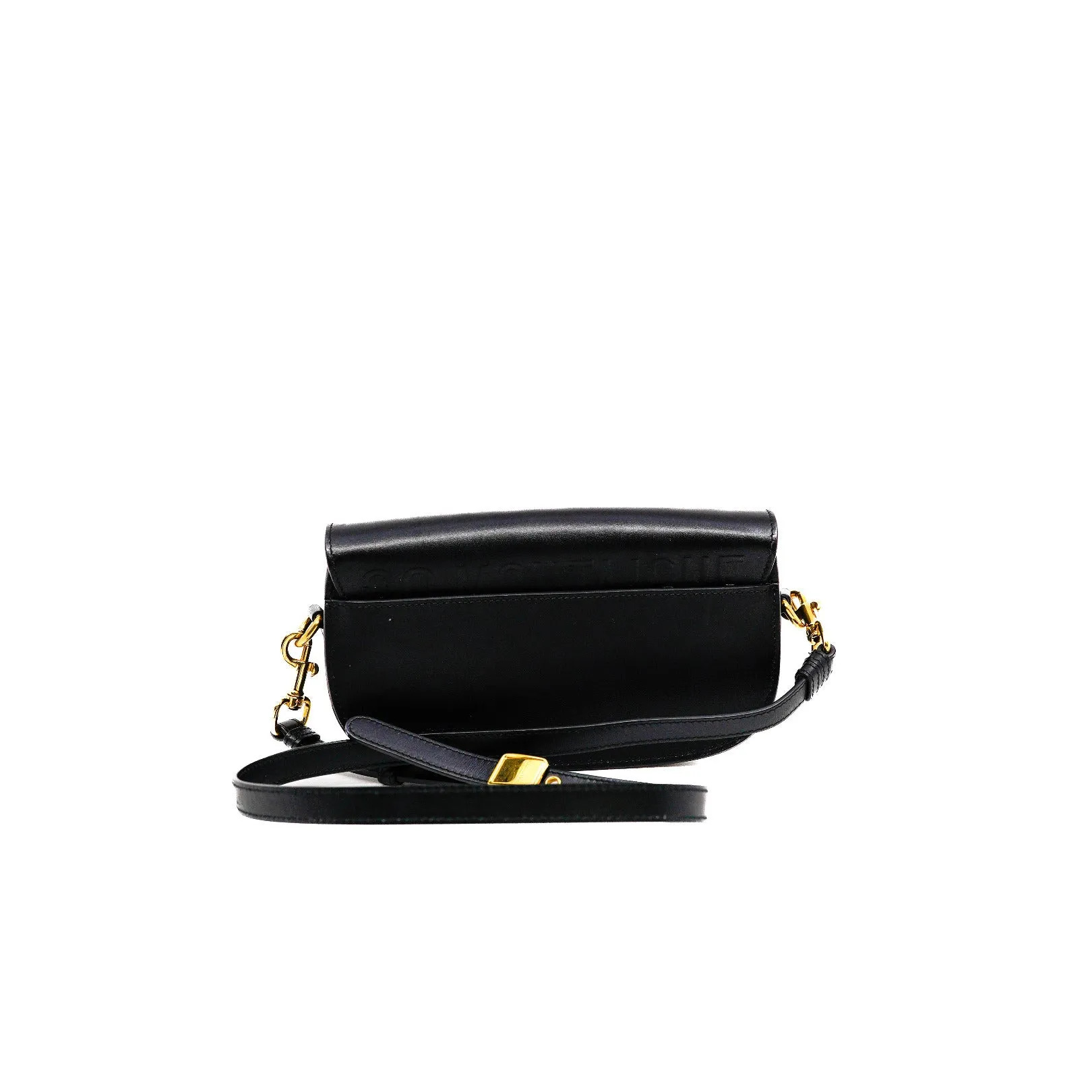 small bobby bag with strap in calfskin black ghw 2021
