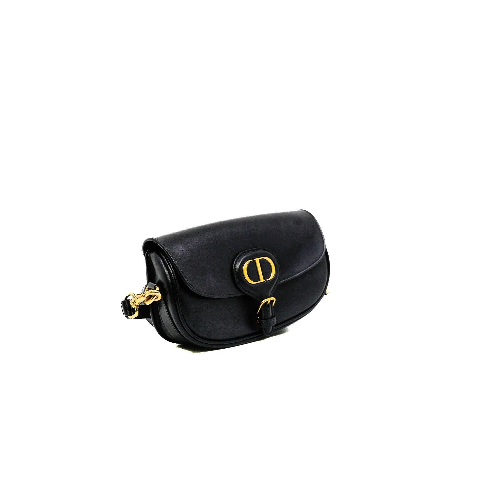 small bobby bag with strap in calfskin black ghw 2021