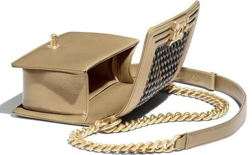 Small Boy Gold Tone Handbag