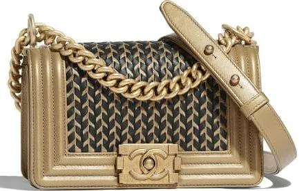 Small Boy Gold Tone Handbag