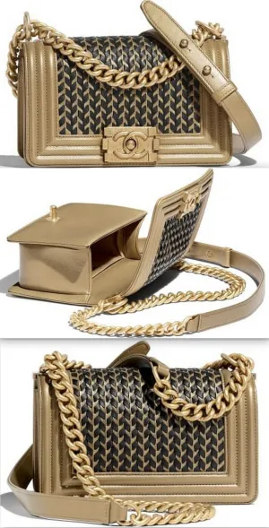 Small Boy Gold Tone Handbag