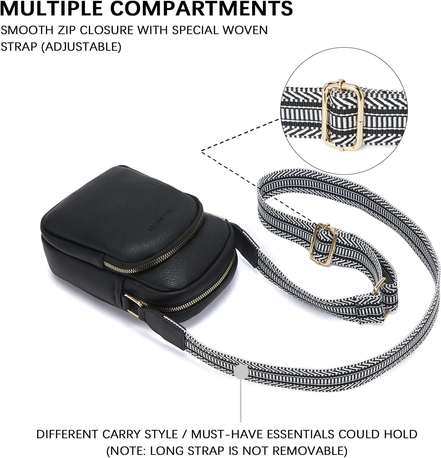 Small Crossbody Bags for Women Designer Zip Cell Phone Purse Shoulder Handbags Wallet with Card Slots