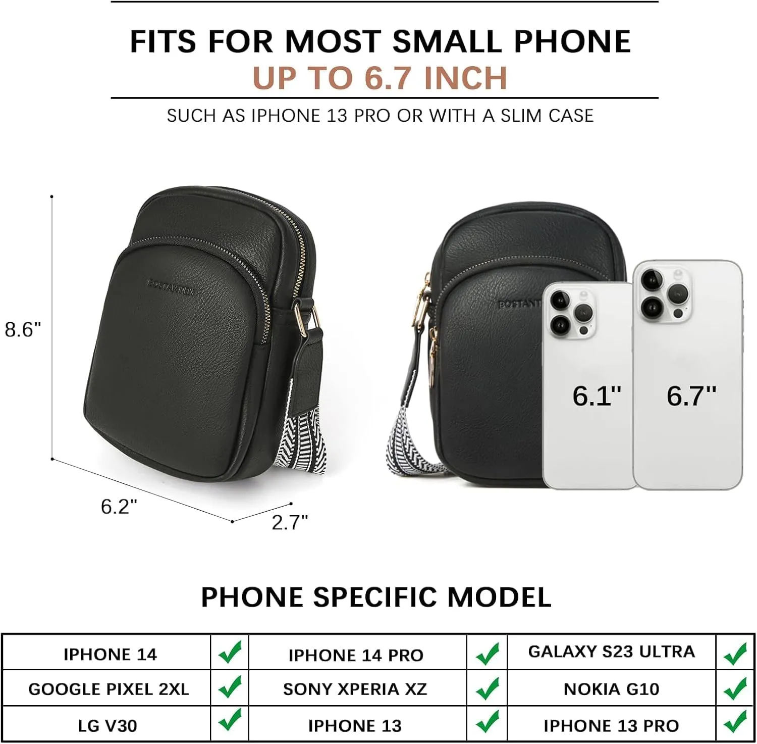 Small Crossbody Bags for Women Designer Zip Cell Phone Purse Shoulder Handbags Wallet with Card Slots