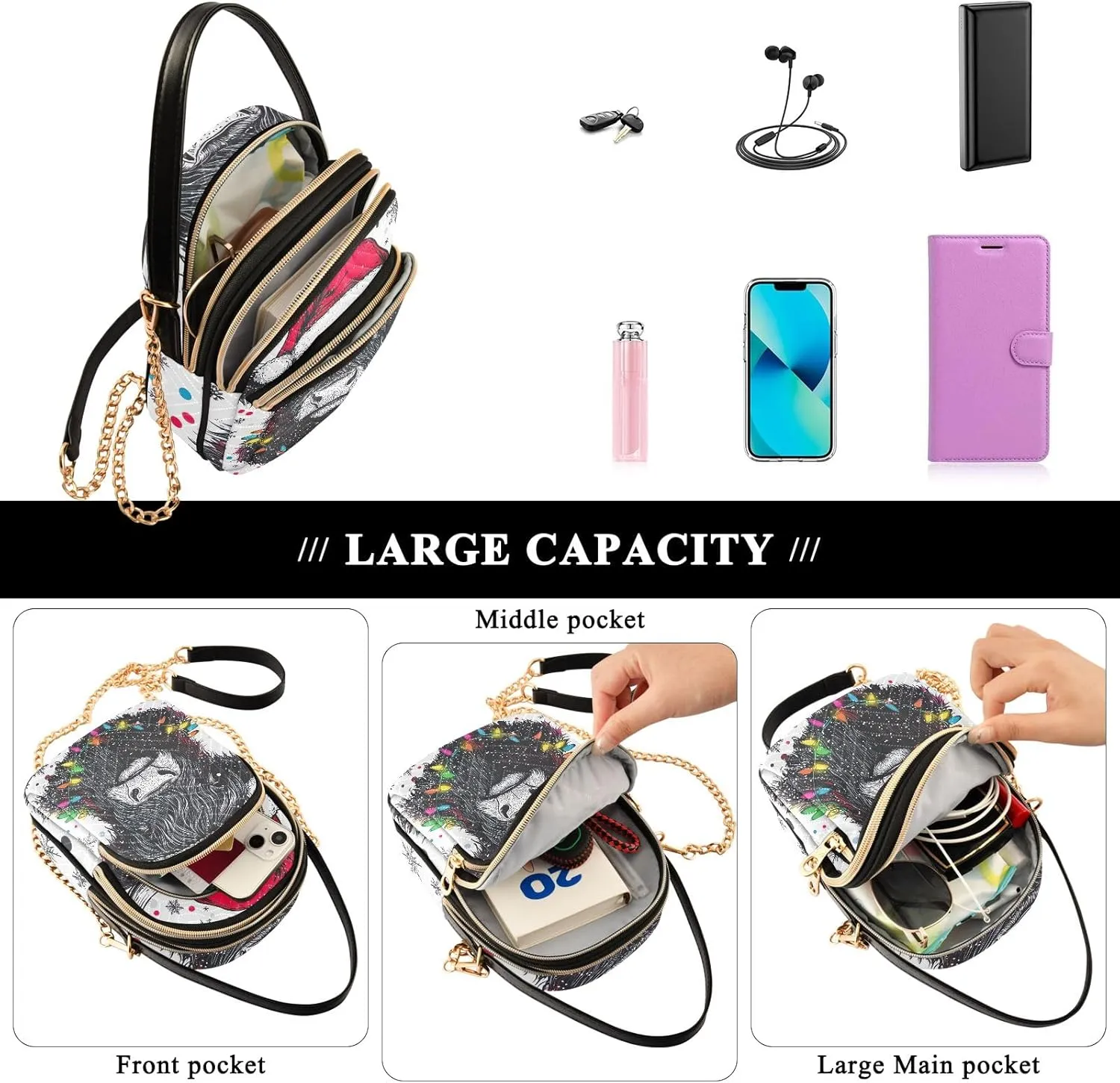 Small Shoulder Bags for Women Purse with Chain