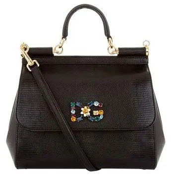 Small Sicily Shoulder Bag, Black