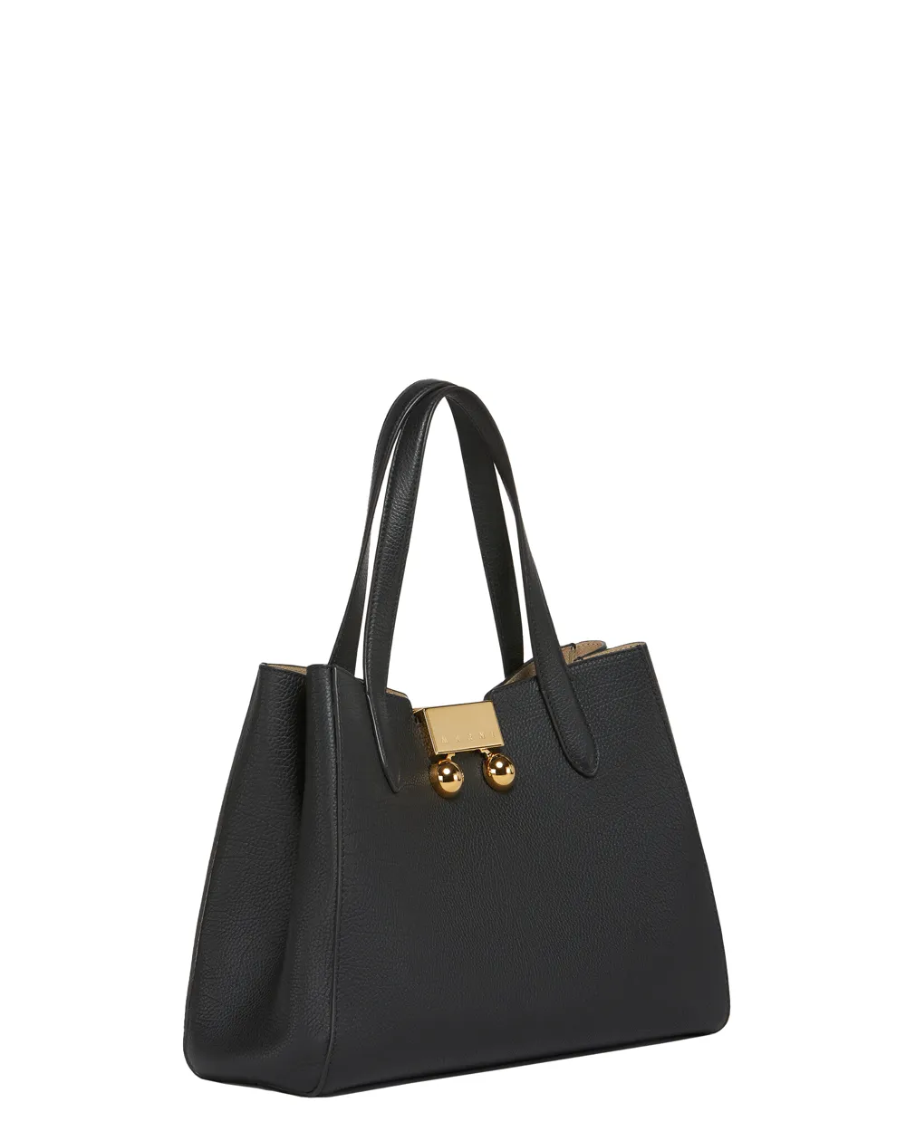 Small Trunkaroo Leather Tote in Black