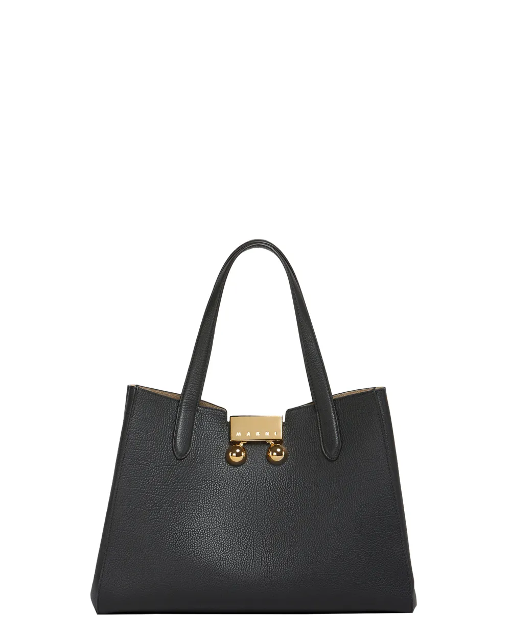 Small Trunkaroo Leather Tote in Black