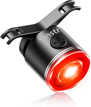Smart Bike Tail Light, Brake Sensing Bicycle Rear Lights, Same Frequency Induction Flicker, 6 Lighting Modes, IPX65 Waterproof, USB-C Rechargeable, Cycling Safety Accessory