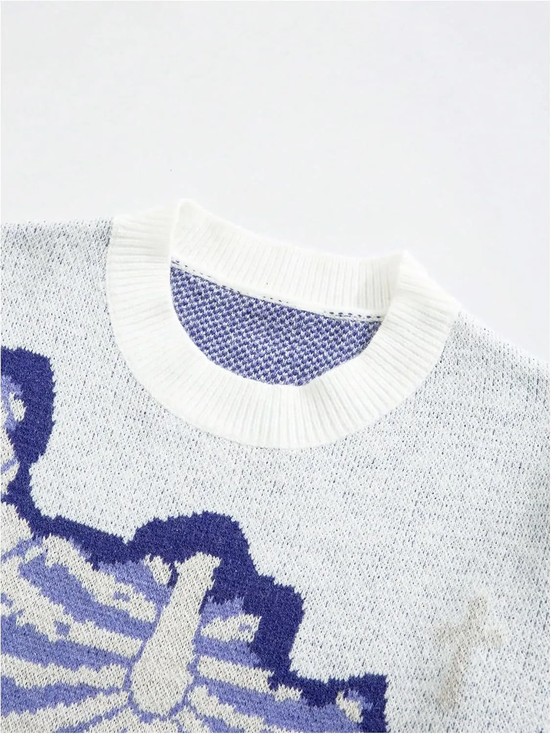 SOLY HUX Men's Sweater Graphic Print Drop Shoulder Long Sleeve Crewneck Pullover Tops