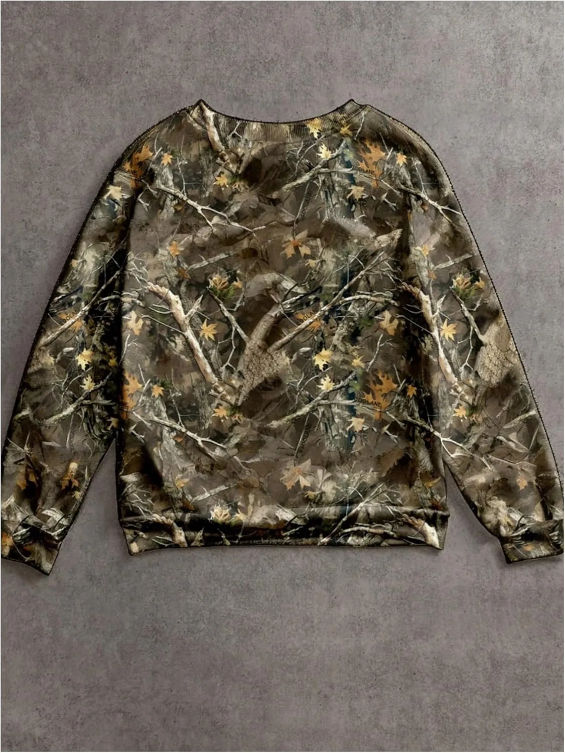 SOLY HUX Women's Camo Graphic Crewneck Sweatshirt Long Sleeve Y2K Vintage Pullover Streetwear Tops