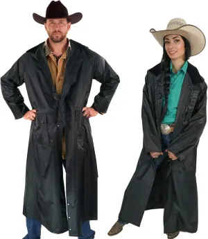Southwestern Equine American Cowboy Saddle Slicker Rain Coat Duster – 100% Waterproof Full Length Unisex