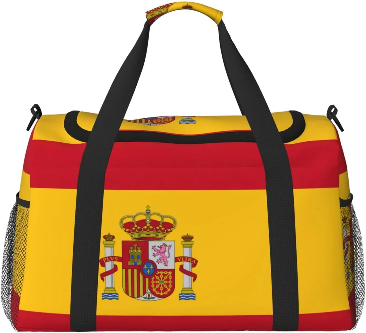 Spanish flag print Overnight Bags for Women and Men Shoulder Bag Carry On Bag for Traveling Travel Essentials