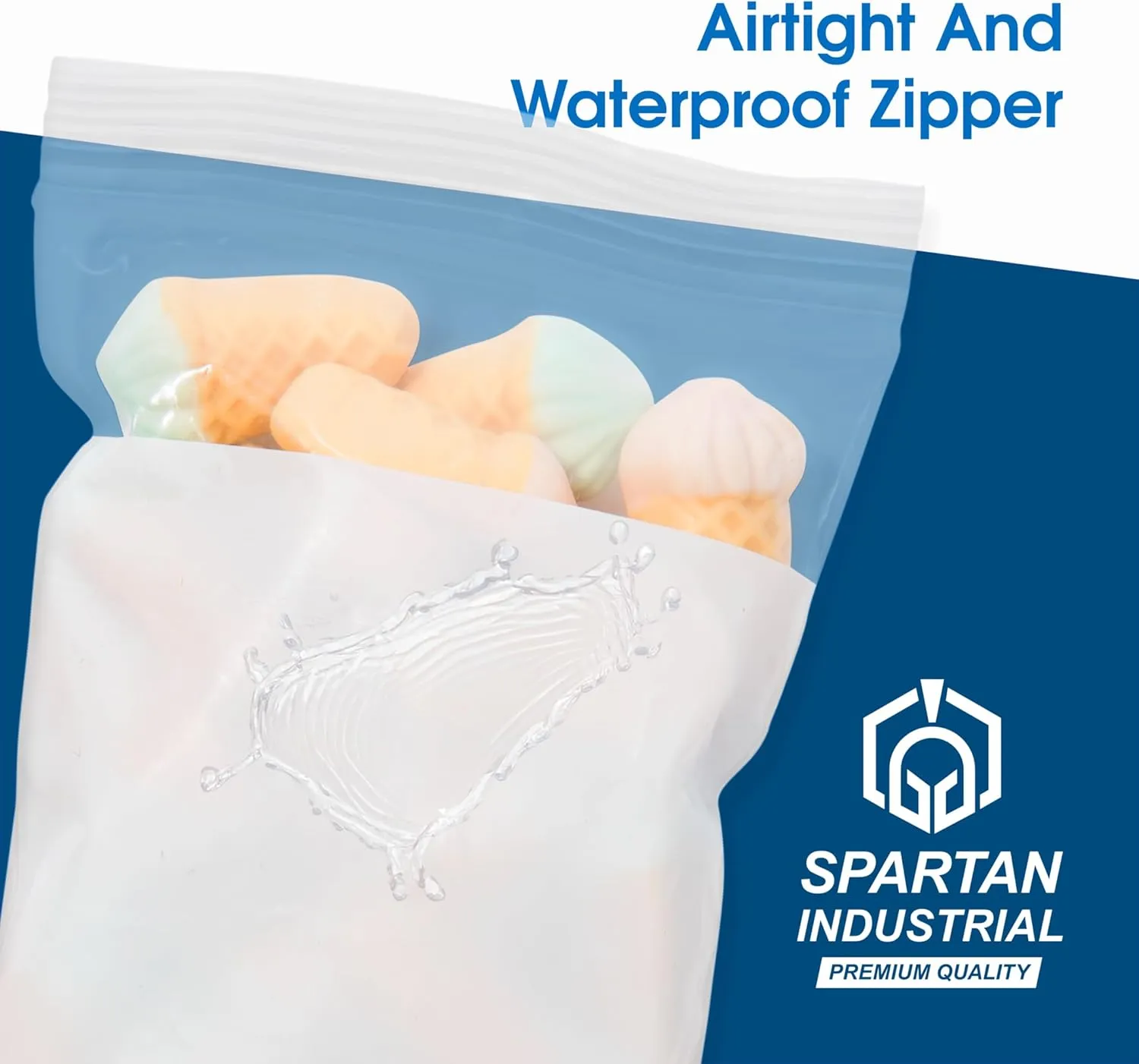Spartan Industrial - 3" X 4" Plastic Zip Bags With Writable White Block (1000 Count) 2 Mil Small Reclosable Bags for Jewelry, Buttons, Bolts