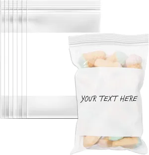 Spartan Industrial - 3" X 4" Plastic Zip Bags With Writable White Block (1000 Count) 2 Mil Small Reclosable Bags for Jewelry, Buttons, Bolts