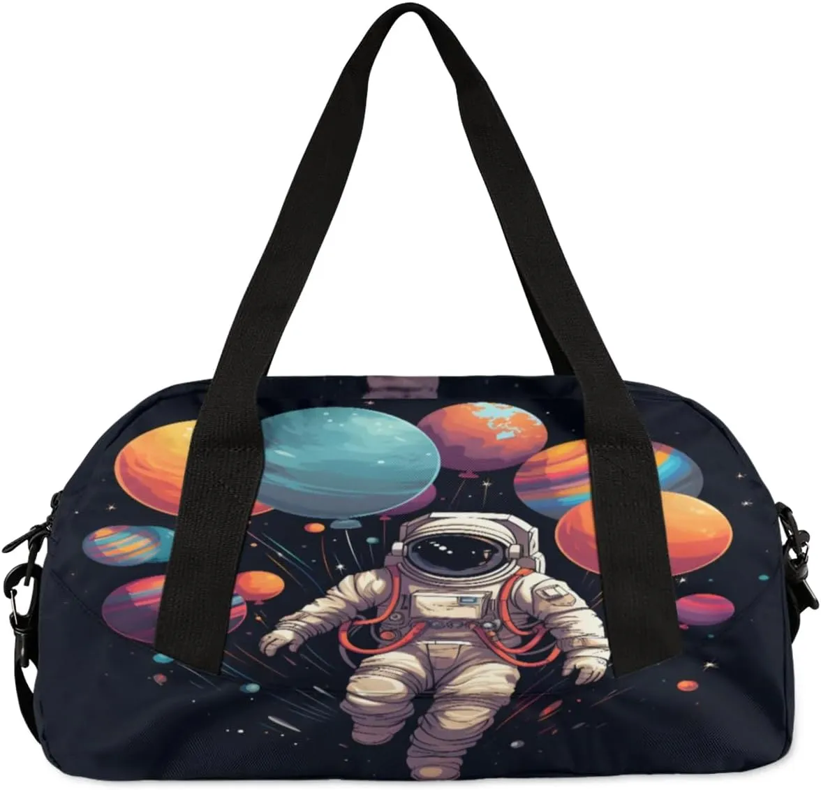 Sport Duffel Bag Astronaut Print Kids Gym Bag Weekender Overnight Bags for Boys Girls Teens Carry On Workout Travel Bag