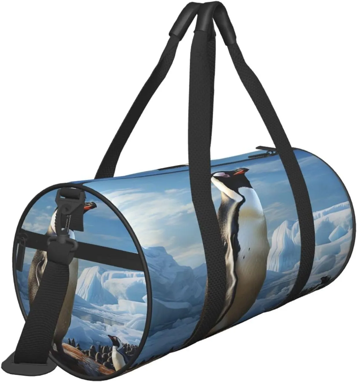 Sports Gym Bag for Women Men Travel Duffel Bag Tote Weekender Bag Carry on Overnight Bag for Travel Swimming Fitness Workout Sports Penguin Print Duffle Bag