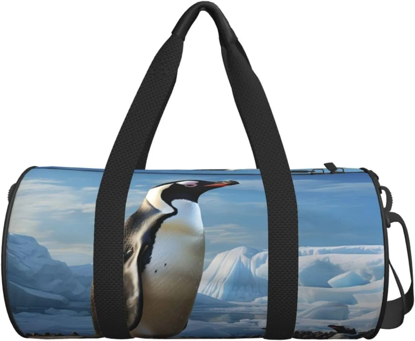 Sports Gym Bag for Women Men Travel Duffel Bag Tote Weekender Bag Carry on Overnight Bag for Travel Swimming Fitness Workout Sports Penguin Print Duffle Bag