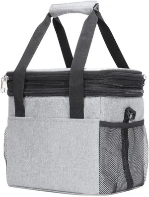 Stay Cool in Style: Large Foldable Insulated Cooler Bag – Breeze through Your Vacation with a Leakproof, Shoulder-Strap Equipped Refrigerator 35X30X24CM