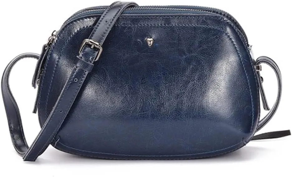 Straps Travel Commuter Purse for Party Women's Genuine Leather Crossbody Retro Shoulder with Adjustable