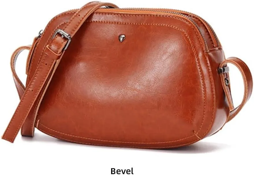 Straps Travel Commuter Purse for Party Women's Genuine Leather Crossbody Retro Shoulder with Adjustable