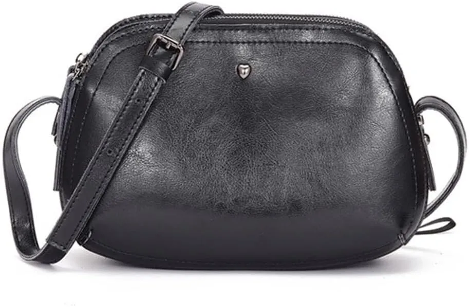 Straps Travel Commuter Purse for Party Women's Genuine Leather Crossbody Retro Shoulder with Adjustable