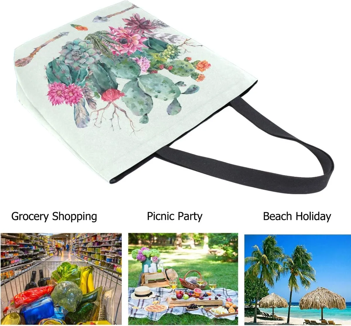 Stylish Print Extra Large Shoulder Tote Bag for Beach Travel Weekender Gym Grocery Shopping…