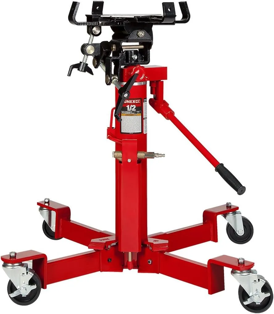 Sunex 7796 1000-Pound Air and Hydraulic, Hand Operated, Telescopic Transmission Jack