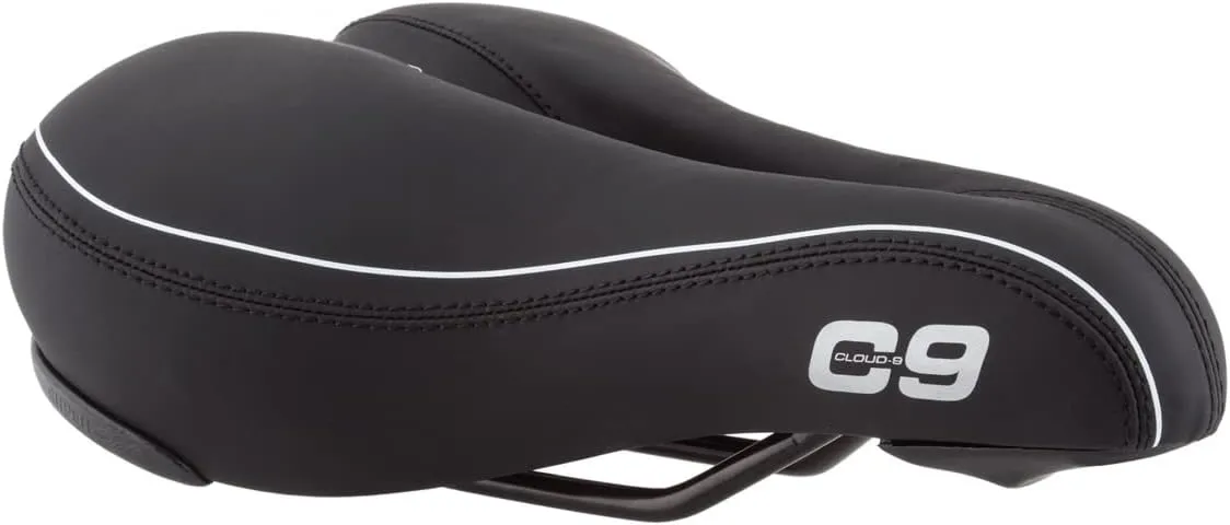 Sunlite Cloud-9 Bicycle Non-Suspension Comfort Saddle, Comfort Select, Tri-color