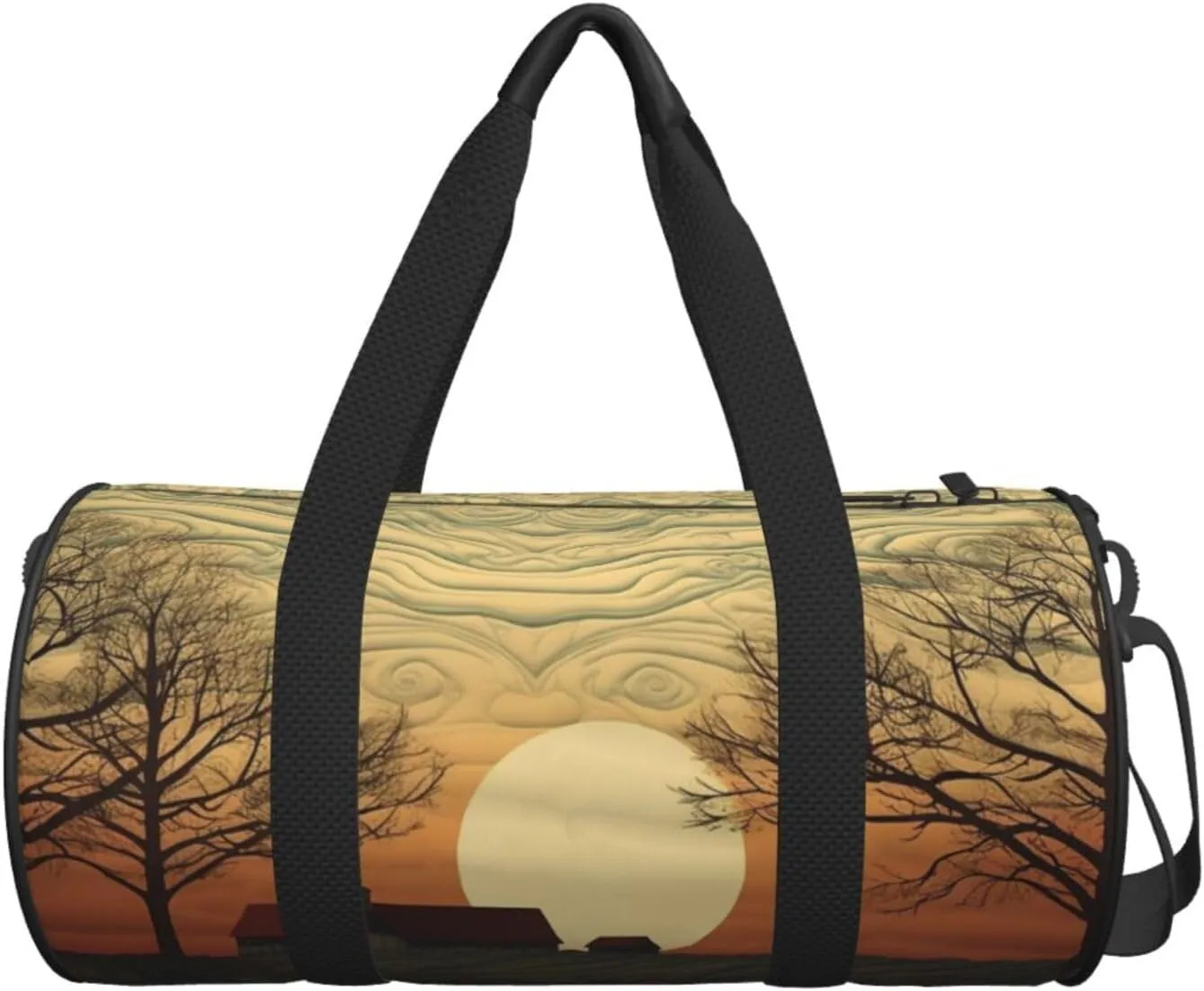 Sunrise Print Travel Duffle Bag for Men Women Sport Gym Bag Foldable Weekender Bag Carry on Overnight Bag for Travel Swimming Basketball
