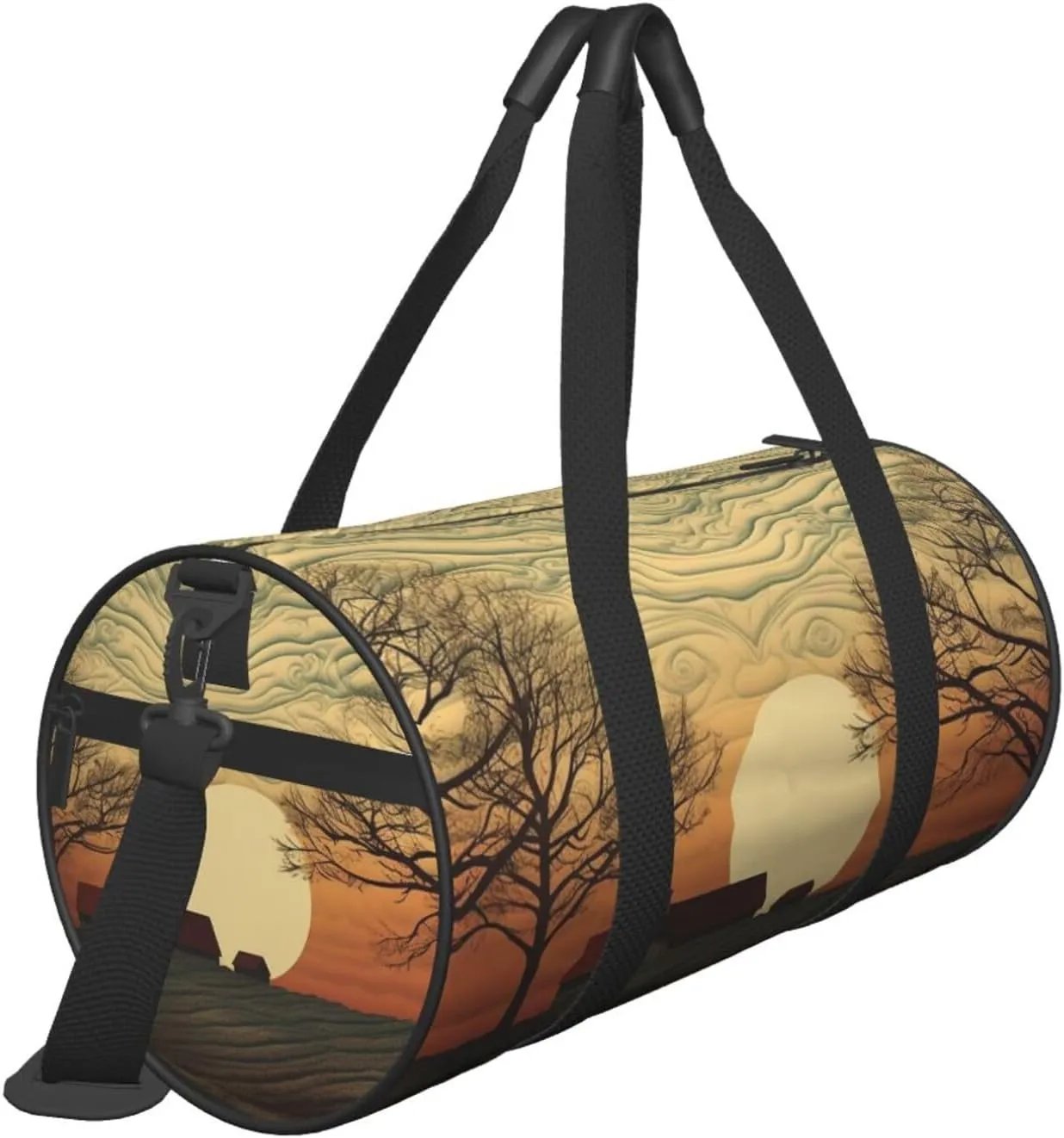 Sunrise Print Travel Duffle Bag for Men Women Sport Gym Bag Foldable Weekender Bag Carry on Overnight Bag for Travel Swimming Basketball